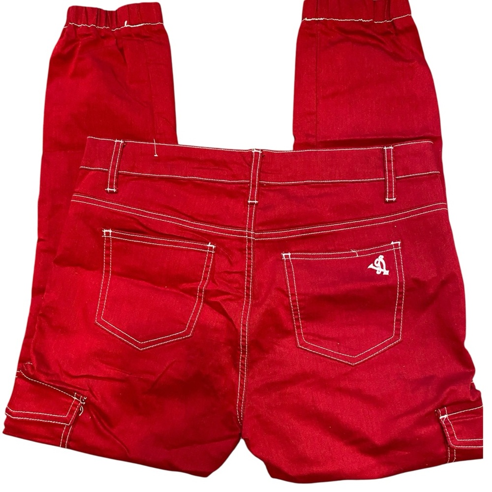 VIP Red Denim Overalls with Modern Design - Picture 2 of 3